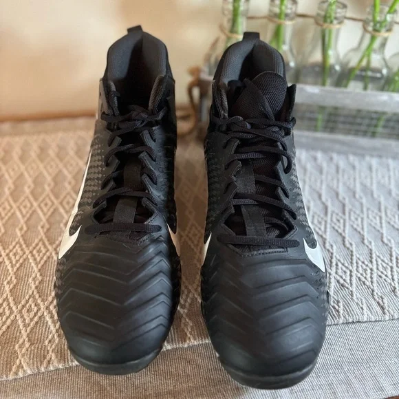 Nike Alpha Menace 2 Shark Football Cleats Size 11W  BV0146-001. Black/White - Picture 3 of 10